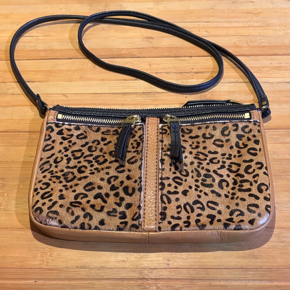 Fossil Leopard Print Crossbody Bag